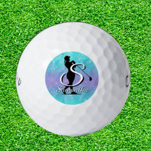 Ocean Blue Monogram  Golf Balls