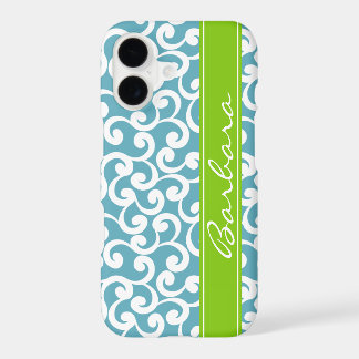Ocean Blue Monogrammed Elements Print 