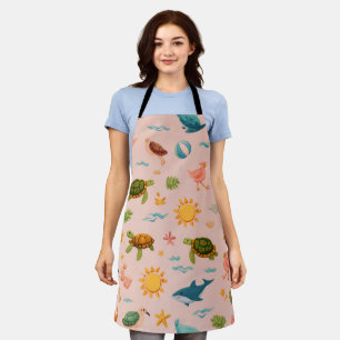 Ocean Blue Paradise All-Over Print Apron Gift