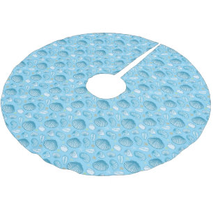 Ocean Blue Pattern Brushed Polyester Tree Skirt