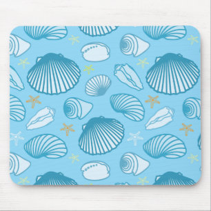 Ocean Blue Pattern Mouse Mat