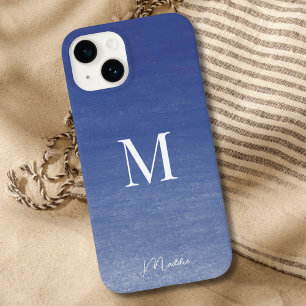 Ocean Blue Personalised Monogram Name  Case-Mate iPhone 14 Case