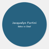 Ocean Blue Plain Elegant Modern Minimalist