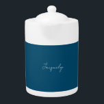 Ocean Blue Plain Elegant Modern Minimalist Name<br><div class="desc">Represent yourself with this modern,  elegant design. This template can be customised to meet all professional occupations.</div>