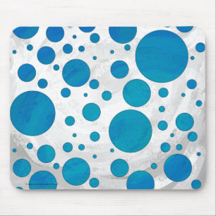 Ocean Blue Polka Dots Mouse Mat