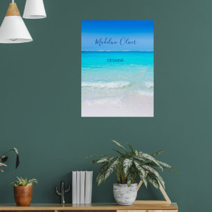 Ocean Blue Scene Business Display  Poster