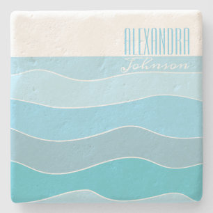 Ocean Blue Stone Coaster