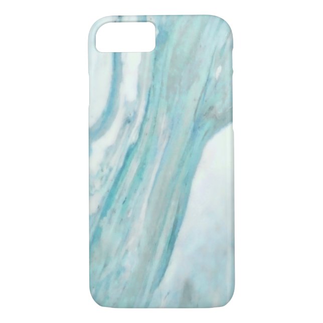 Ocean Blue Surf Abstract Marble Pattern Case-Mate iPhone Case (Back)
