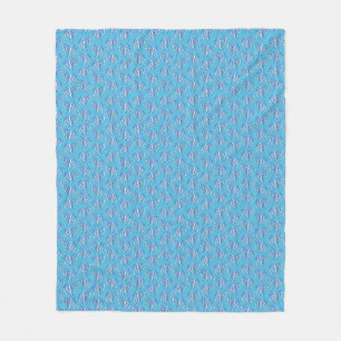 Ocean Blue Tribal Tattoo Manatees Fleece Blanket