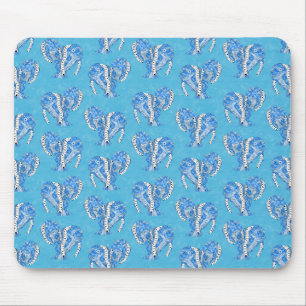 Ocean Blue Tribal Tattoo Manatees Mouse Mat