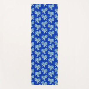 Ocean Blue Tribal Tattoo Manatees Yoga Mat