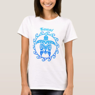 Ocean Blue Tribal Turtle Kauai T-Shirt