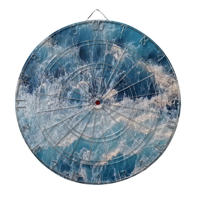 Ocean Blue Waves Dartboard (Front)