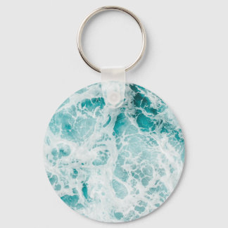 Ocean Blue Waves Key Ring