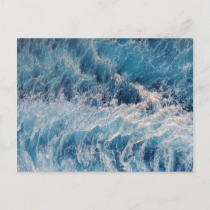 Ocean Blue Waves Postcard
