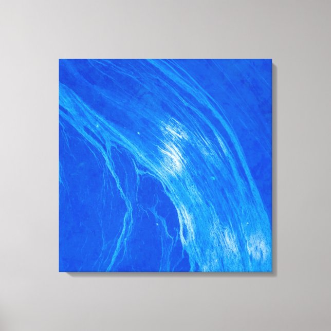 Ocean Blue Waves Summer Time Canvas Print (Front)