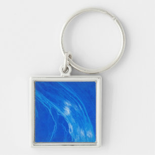 Ocean Blue Waves Summer Time Key Ring
