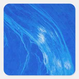 Ocean Blue Waves Summer Time Square Sticker