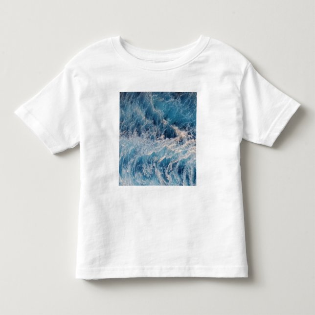 Ocean Blue Waves Toddler T-Shirt (Front)