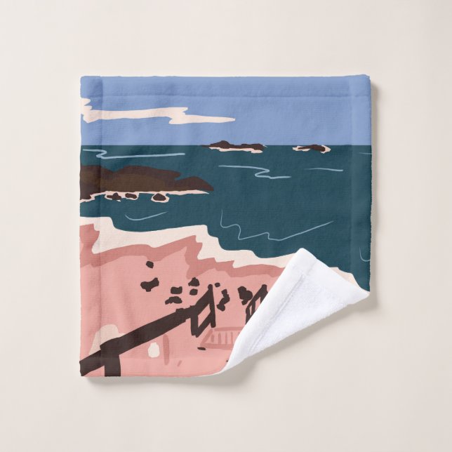 Ocean Blues Bath Towel Set (Wash Cloth)