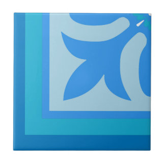 Ocean blues colours quarter feature tile