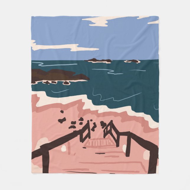 Ocean Blues Fleece Blanket (Front)