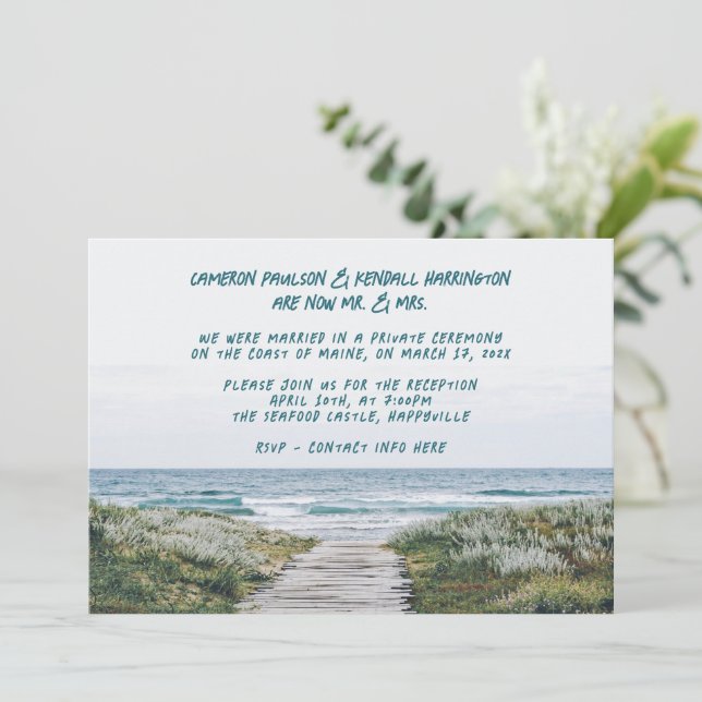 Ocean Boardwalk Marriage Announcement Celebration  (Standing Front)