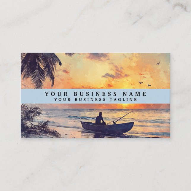Ocean Boat Maritime Business Card (Front)
