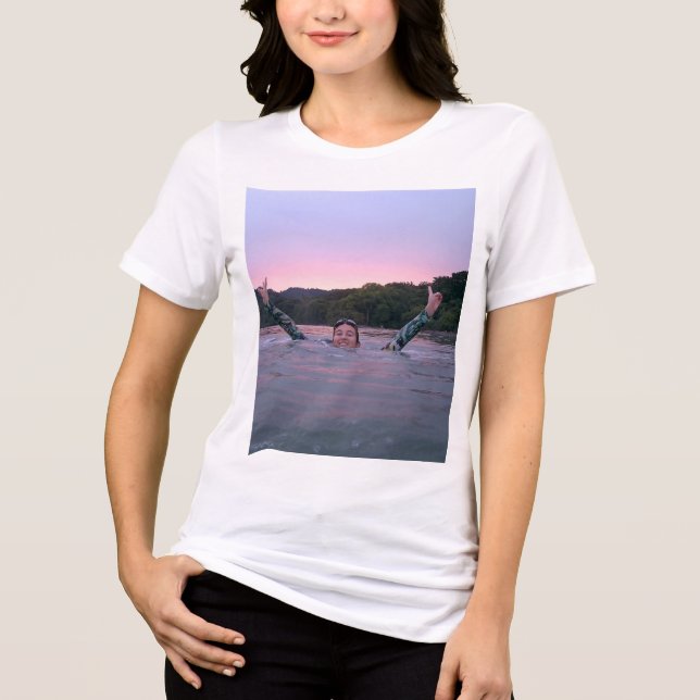ocean bond between dad and daugther Tri-Blend shirt (Front)