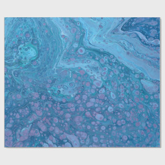 Ocean Breeze 3 Blue Purple Abstract Wrapping Paper