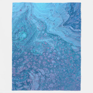 Ocean Breeze 3 Soft Blue Purple Abstract Blanket