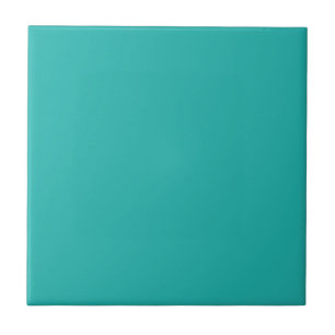 Ocean Breeze Aqua Teal Blue Solid Colour Backgroun Tile