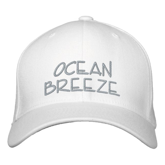 OCEAN BREEZE beach Life summer fun Embroidered Hat (Front)