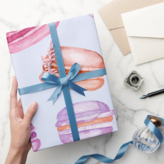 Ocean Breeze Macarons Wrapping Paper