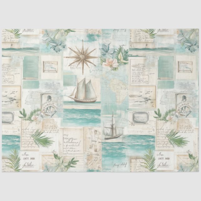 Ocean Breeze Pattern  Tissue Paper (Front)