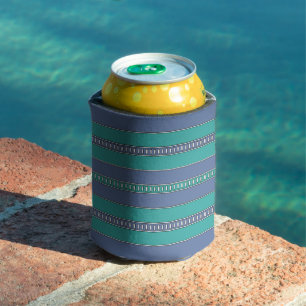 Ocean Breeze Stripes Can Cooler