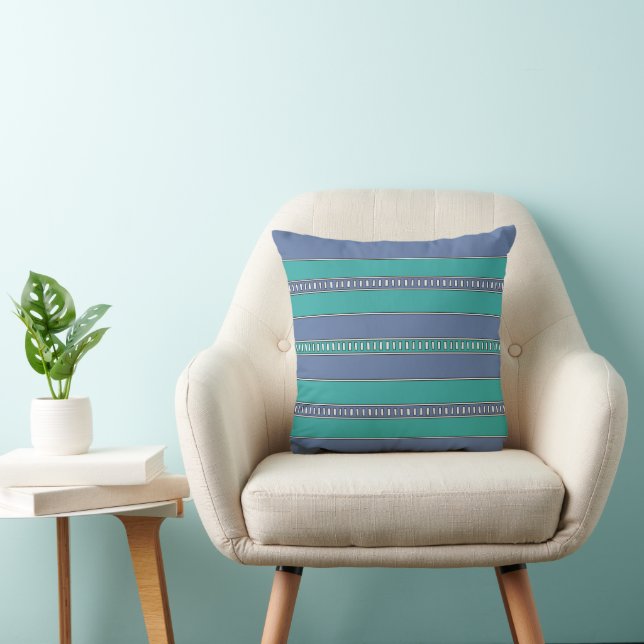 Ocean Breeze Stripes Cushion (Chair)