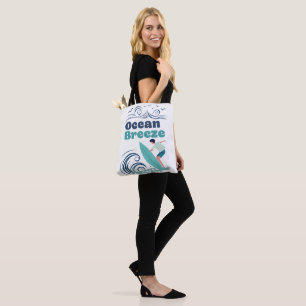 Ocean Breeze Surf Art Tote Bag