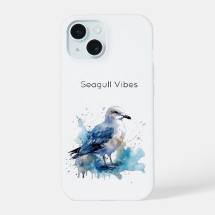 Ocean Breeze: Watercolor Seagull iPhone 15 Case