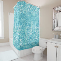 Ocean Bubbles and Currents, Blue Shower Curtain