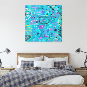 Ocean Bubbles: Maximalist Art Canvas Print