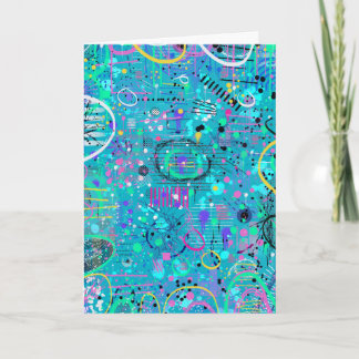 Ocean Bubbles: Maximalist Art Card