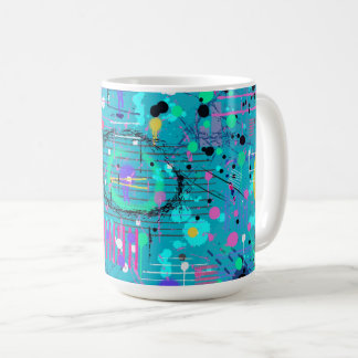 Ocean Bubbles: Maximalist Art Coffee Mug