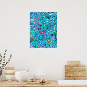 Ocean Bubbles: Maximalist Art Poster