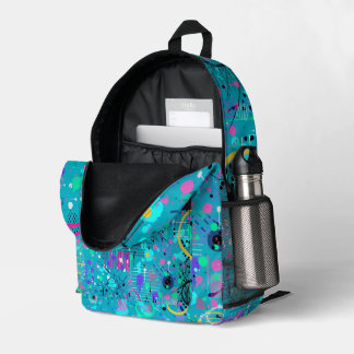 Ocean Bubbles: Maximalist Art Printed Backpack