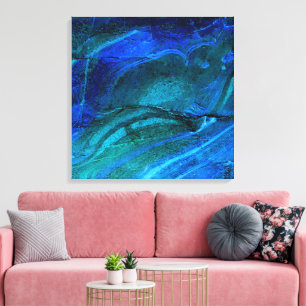 Ocean Carved Stone Canvas Print
