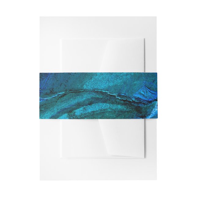 Ocean Carved Stone  Invitation Belly Band (Front Example)