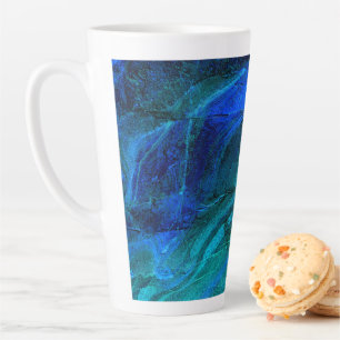 Ocean Carved Stone Latte Mug