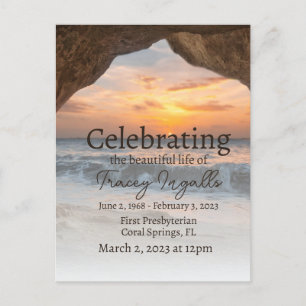 Ocean Cave Beach Celebration of Life  Postcard