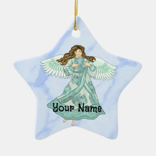 Ocean Christian angel  Ceramic Tree Decoration